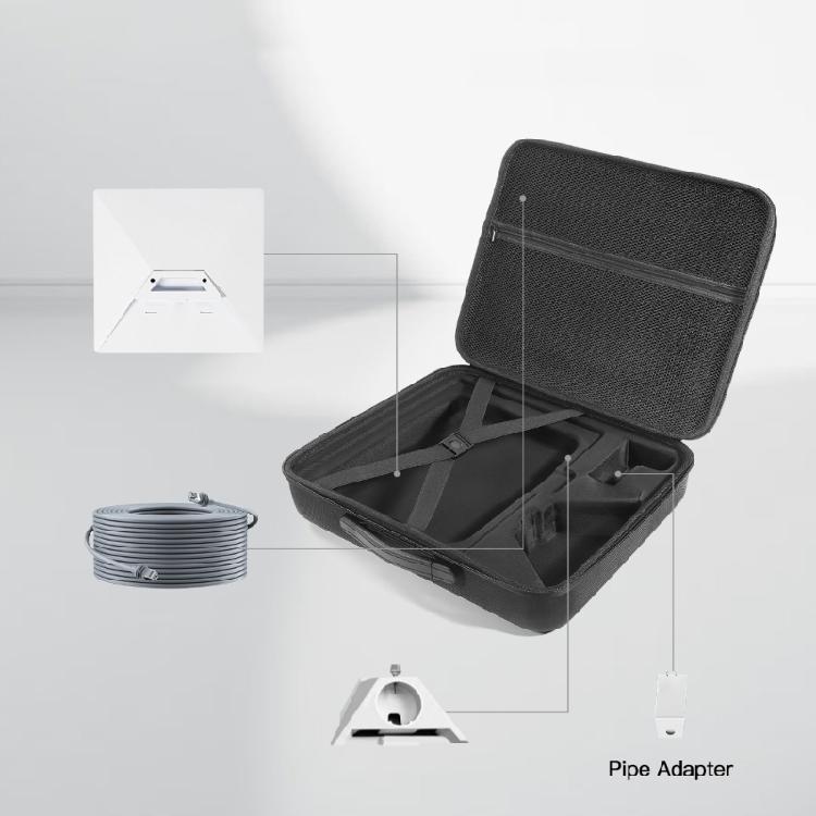 Quality Plastic Storage Bag Hard Case for StarlinkMini Dish Holder Carrying Pouch with Convenient Zippered Pouch