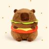 Realistische Capybara Burger Pluche Speelgoed Zacht Knuffeldier Schattig Hamburger Kussen Poppetje Cadeau voor Kinderen