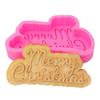 Merry & Happy Christmas Greeting Card Silicone Mold for Handmade Soap and Scented Candle