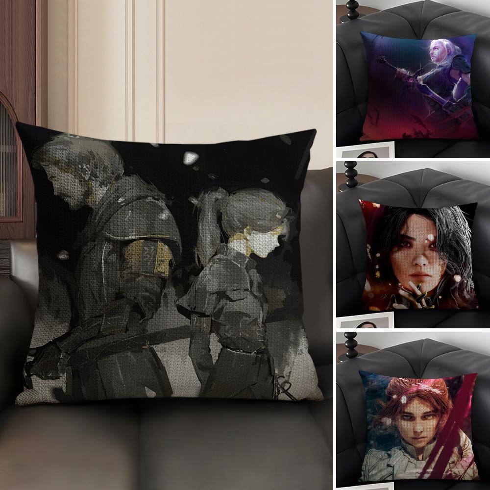 Awards Game Clair Obscur Expedition 33 Art Pillow Case Pattern Printed Pillowcase For Living Room Sofa Cushion Cover