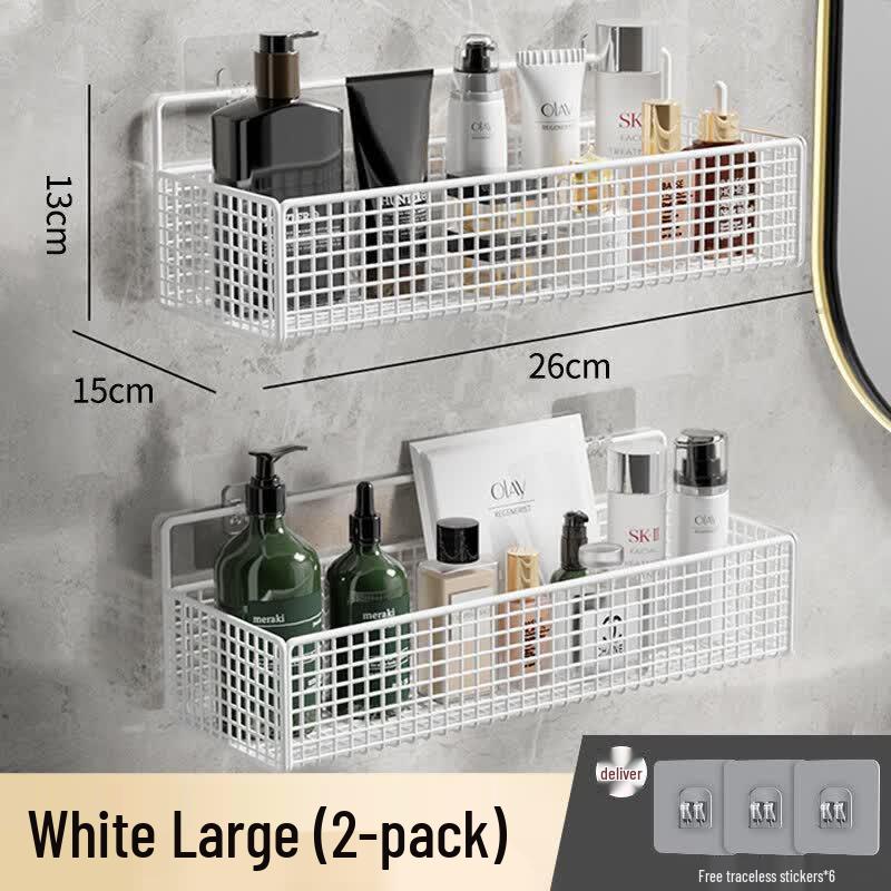 LIEI No-Drill Wall-Mounted Bathroom Shelf