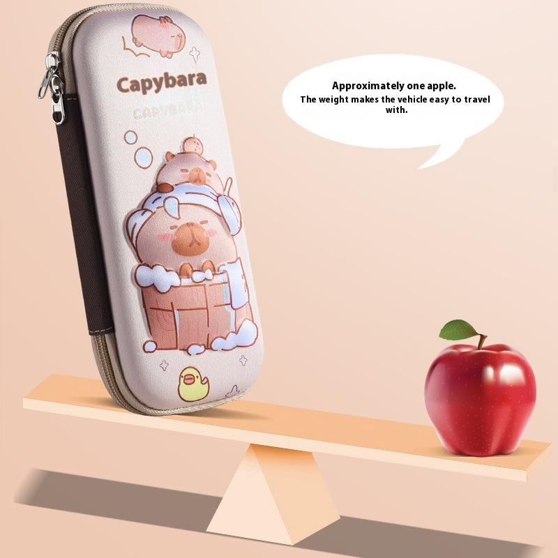Etui 3D Capibara pentru Creioane Rezistent la Cădere Rechizite Școlare pentru Studenți Capacitate Mare Multifuncțional Etui pentru Pixuri Papetărie