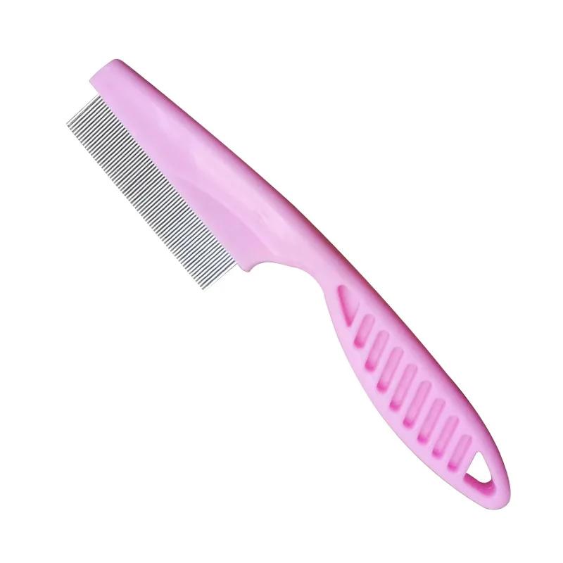 Stainless Steel Pet Hair Comb for Cats Dogs Flea Removal Grooming Brush Shedding Tool Fur Detangler Comfortable Use
