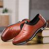 Men's Casual Leather Shoes Men's Trendy Fashion Cowhide Loafers Non-slip One-pedal Men's Leather Shoes