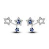 New 925 Sterling Silver Hope Rainbow Flower Earrings For Women Sparkling Colored Zircon Star Koi Earrings Fashion Party Jewelry