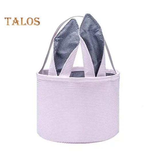 Сумка для хранения в виде пасхального кролика с ручкой, складной дизайн, индивидуальный органайзер для хранения, сумка-тоут с ушками кролика розовый