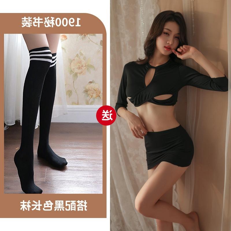 Sexy Uniform Seduction Secretary Hip Skirt Suit New Sexy Tight Women's Lingerie Cosplay Cross-leakage
