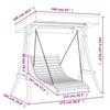 VidaXL Lit balançoire et auvent bois massif d'épicéa et finition teck 3200625