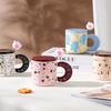 Small Gift with Lid Ceramic Cup Cartoon Doodle Mug High Value Large Capacity Cup Household Souvenir Gift Water Cup