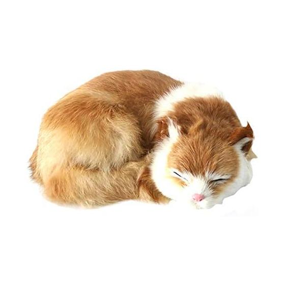 Мягкая игрушка кошка Реалистичная лежащая кошка Реалистичная фигурка кошки Украшение комнаты Интерьер #4