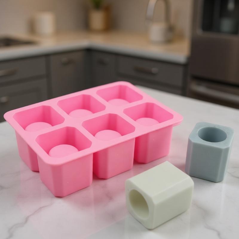 6 Cavity Silicone Ice Cup Molds For Making Hollow Ice Cups 6 Cavity Ice Tray Perfect For Summer Drink And Cocktails