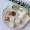 Plastic Mooncake Stamp Flower Shaped Mooncake Molds Pastry Decorating Tools   Mid-Autumn Festival