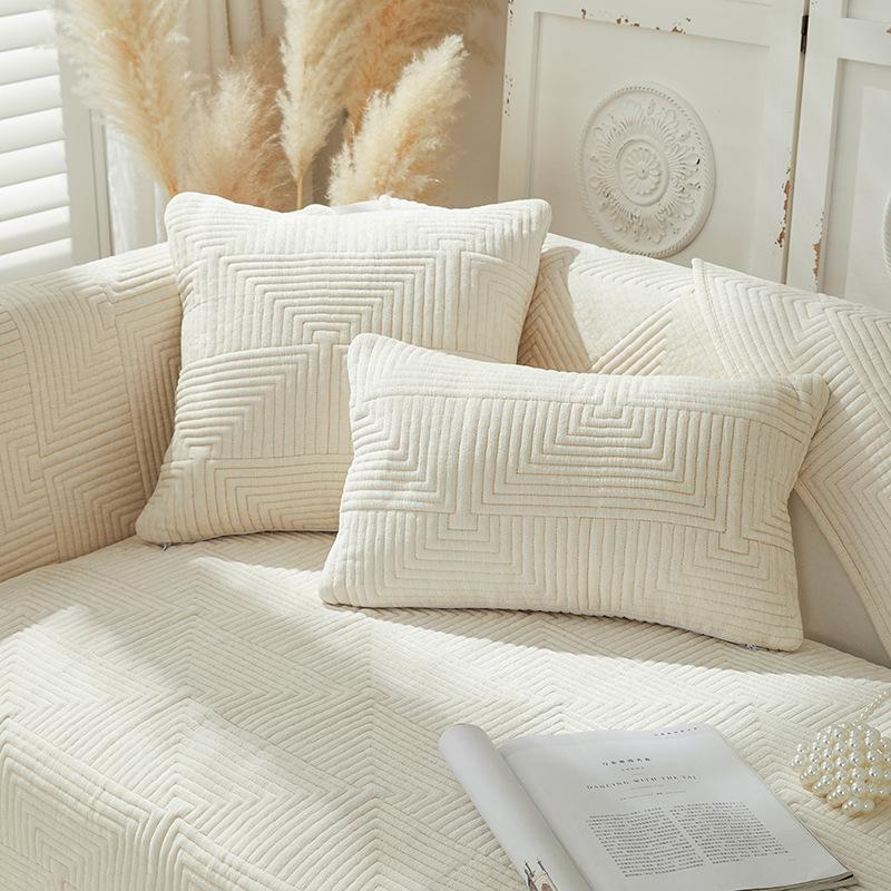 Sofa Cushion Universal In All Seasons, Nordic Simple Non-Slip Sofa Cover, Backrest Towel Cover, Chenille High-End Seat Cushion