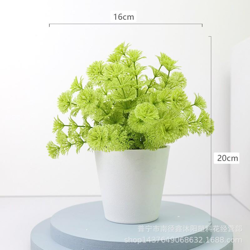 Artificial Mini Potted Plant Decor Desk Home Office Plastic Simulation Greenery 20cm Height Multi-Color Options