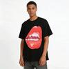 Funny Lip Print Short Sleeve T-Shirt Trendy Street Style Casual Top Pure Cotton T-shirt