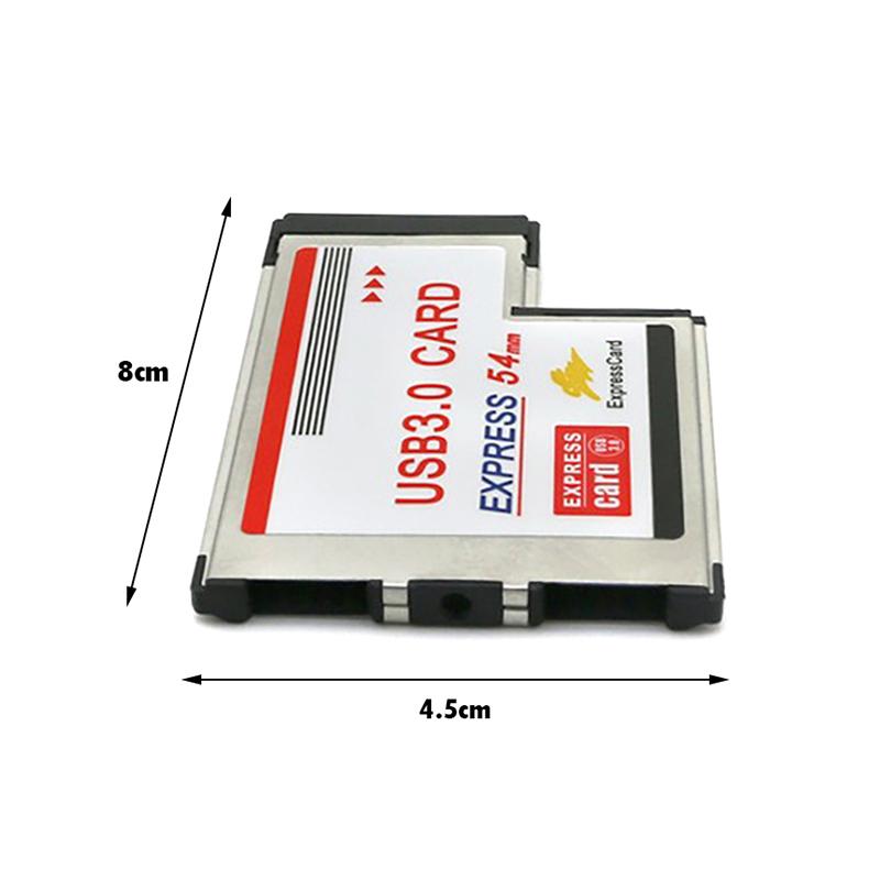 1 szt. 5 Gbps Adapter karty PCI Express USB 3.0 Podwójny koncentrator portów PCI 54 mm Gniazdo Expresscard PCMCIA Konwerter do laptopa Notebook