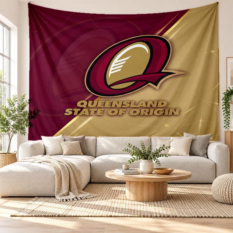 Queensland Maroons Wall Tapestry, Soft Fabric Wall Hanging, Decorative Backdrop For Bedroom Home Wall Art