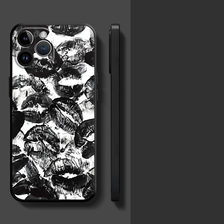 Phone Case for Apple iPhone 17 Pro Max 17e 12 16 13 14 XR XS MAX 15 Pro 7 8 11 Air Funda Phone Cover Lip KISS