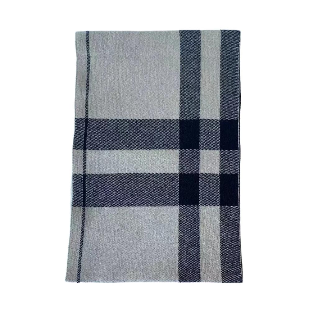 High Quality Classic Design Men's Scarf Autumn Winter Imitation Cashmere Dady's Muffler Business Jacquard Thermal Scaves Male