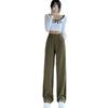 Women's Spring and Autumn Loose and Thin Straight Drawstring Sports Mopping Floor Wide-leg Trousers