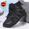 Kinder Schneestiefel mit breiter Zehenpartie, Plüsch-Baumwollschuhe, Jungen Mädchen High-Top Stiefel, Winter Outdoor Wanderschuhe, Warme Freizeitschuhe