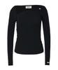 ZEROPLANET Chloe Asymmetrical Sleeve Top [Black]
