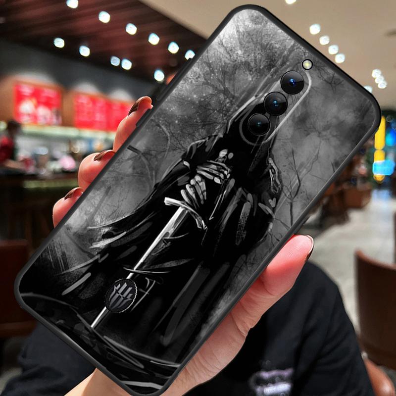 Death Grim Reaper Skull Case For ZTE Nubia Red Magic 8S 9S 10S 8 9 10 Pro Plus 6S 7S 6 7 Pro 5G 6R 11 Pro Plus Cover