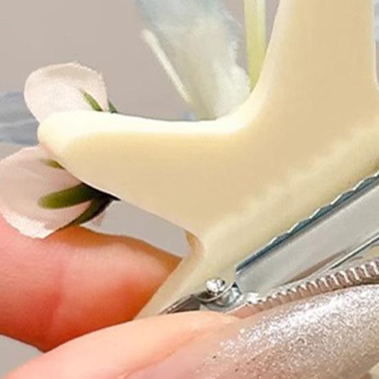 Hair Clip Blue Flowers Starfish Decoration Hair Pin Beach-themed Hair Barrette Tropical Hair Accessory Daily Wear
