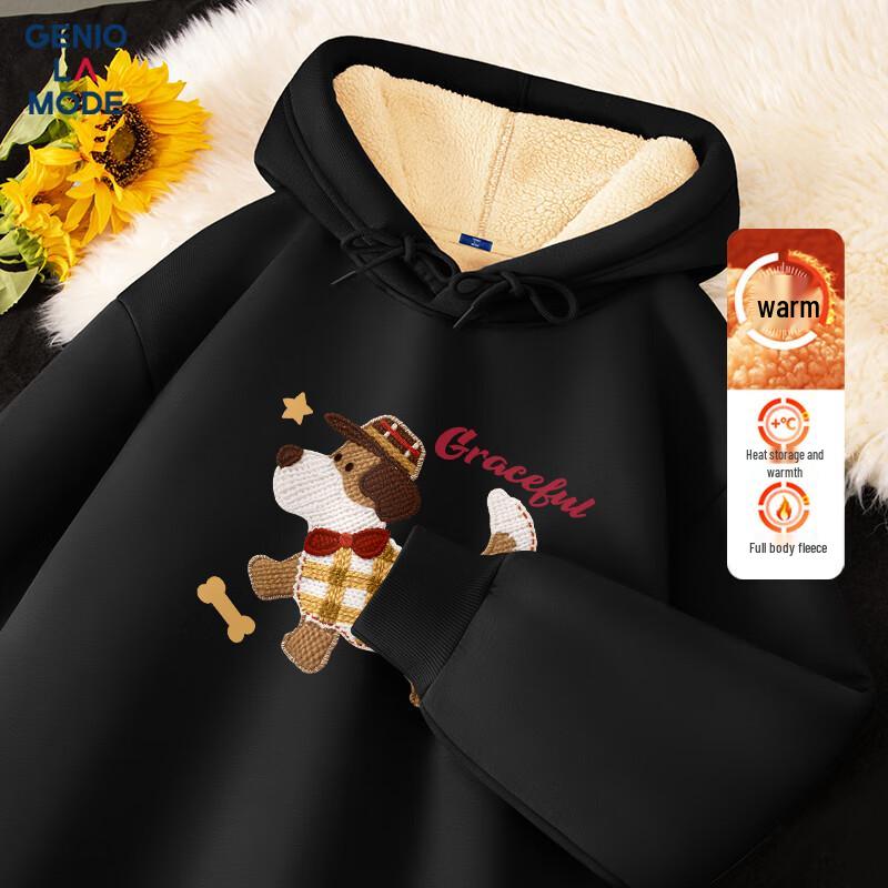 

GENIOLAMODE Men s Heavyweight Fleece Lined Cartoon Hoodie M