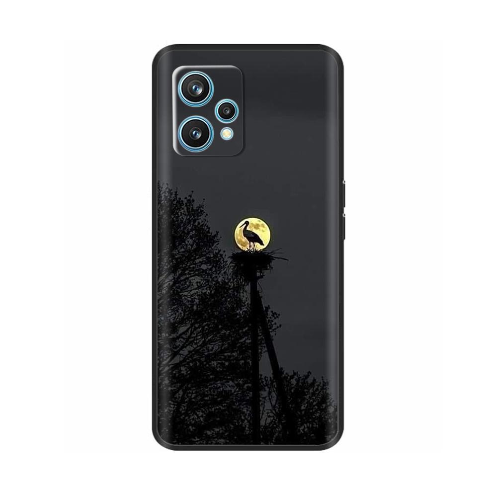 Para Realme 9 Pro Plus Funda Divertida de Silicona Suave Cubierta de Teléfono Para Realme 9 4G Funda Negra Carcasas con Parachoques Resistentes a Golpes Para Realme 9 Pro+