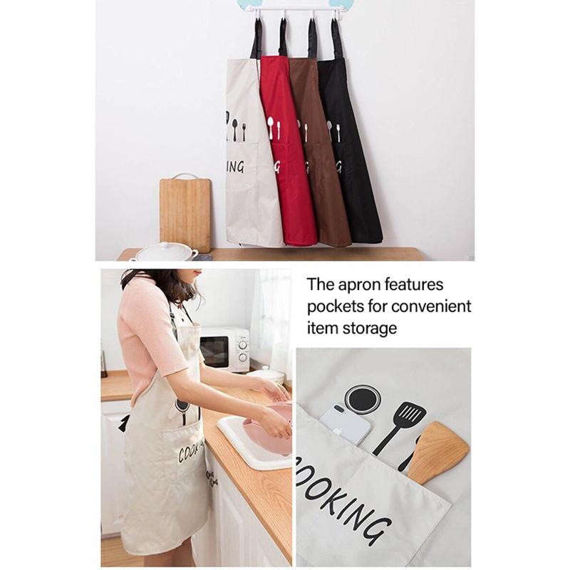 Fashion Kitchen Household Cooking Apron Oil-Proof Waterproof Professional Kitchen Apronfor Women Chef Apron Cafe Apron WQ002