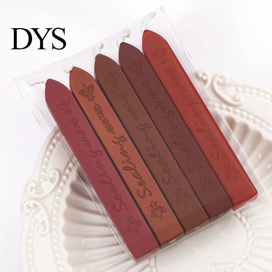 Wax Sealing Sticks for Crafts 5PCS Sticks, with Wicks, Classic Color Seal Stamp Accessories Strips, Envelope And Vintage Craft Decor Professional