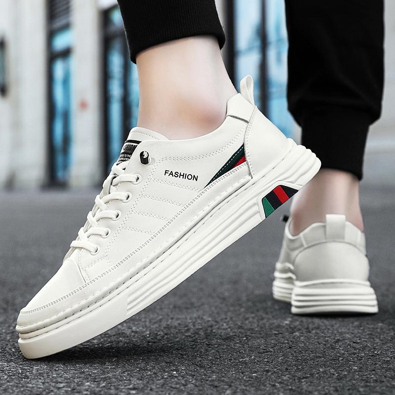 Tênis de corrida masculinos luxuosos para corrida ao ar livre para calçados masculinos, tênis leves e casuais para treinamento, tênis de skate, couro