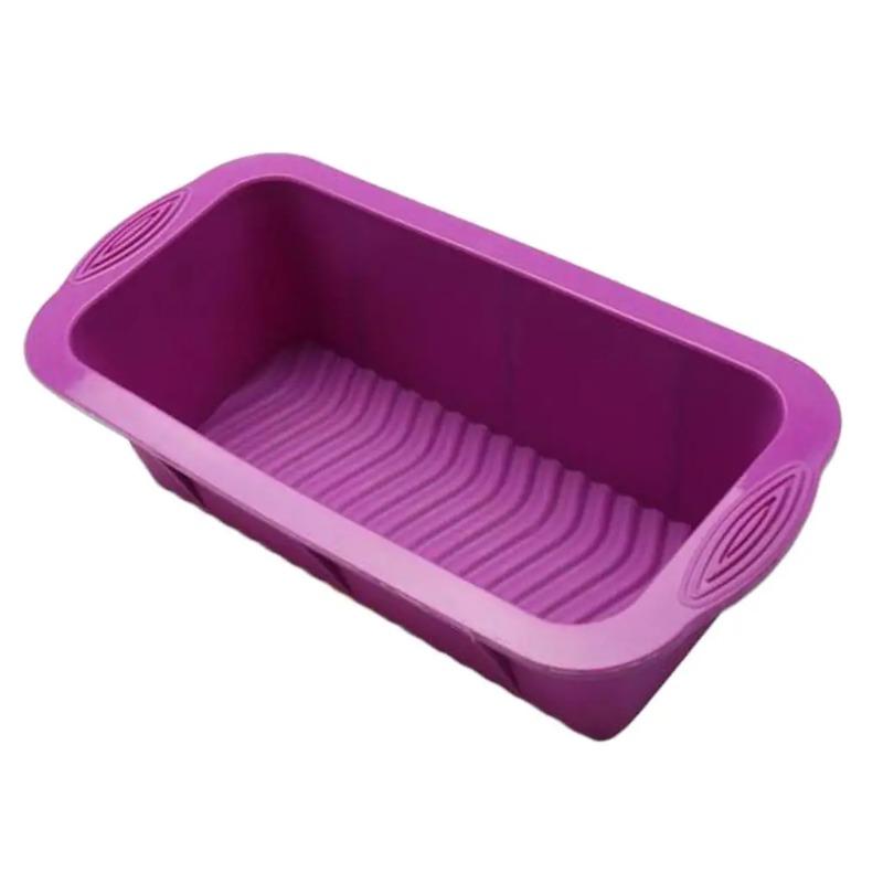 Silicone Cake Mold Rectangle Pan Bakeware Moulds Bread Toast Candy Mold Form Bakeware Baking Dishes Pastry Tools Loaf Pans