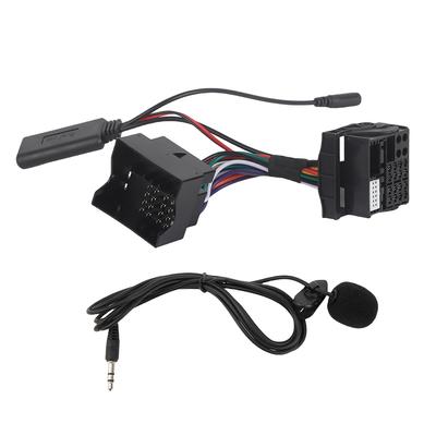 Aux-Adapter-Kabelbaum mit Mikrofon, Radio-Kabelbaum, Freisprecheinrichtung, Autoradio, Radio-Stecker, Kabelbaum für VW Passat Jetta Touran
