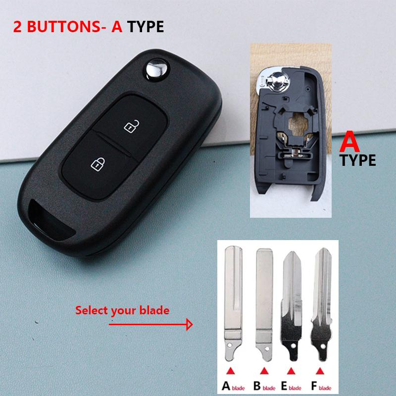 Boîtier de clé de voiture 2 3 boutons Coque de télécommande Accessoires pour Renault Express Uit 2022