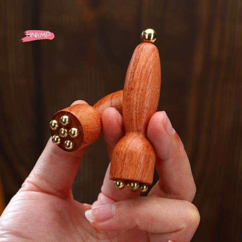 1 Stück Messing Lotus Handheld Augenmassage-Stab Gesichts-Gua Sha-Werkzeug zur Augenentspannung und Meridian-Akupressur-Massage