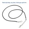 100pcs Lobster Clasp Wax Rope Waxed Thread Leather Cord Necklace DIY Jewelry Accessory