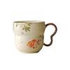Beige Ru Kiln Lucky Carp Gourd Mug - High-Value Ceramic Tea & Coffee Cup