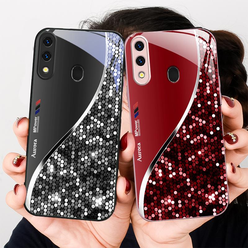 Die Kurve aus Silbermetall Für Samsung A20 30 22 23 24 25 26 31 32 A33 34 35 42 50 51 52 53 54 55 56 70 71 72 73 Glas-Handyhülle