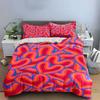 Multicolored wavy heart shapes. Bedding sets Duvet cover sets Duvet covers Pillowcases(1 * Duvet Cover 2 * Pillowcases without duvet insert)