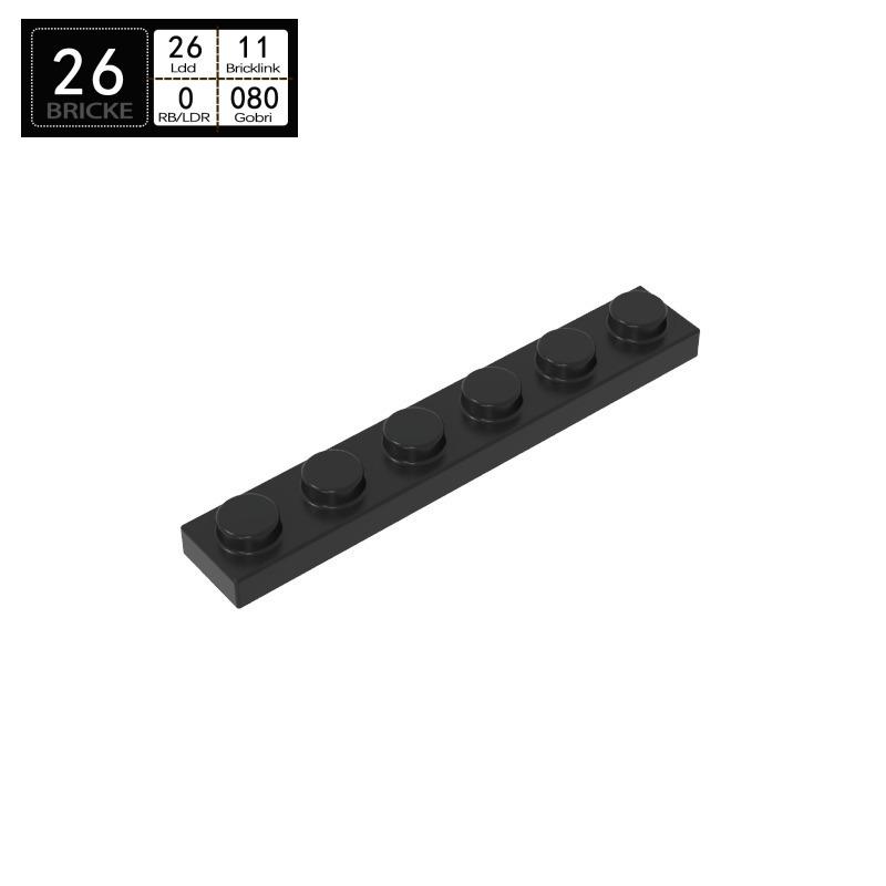 BRICKE 1x6 Thin Plate for Lego 3666 Compatibility – Loose MOC Building Blocks