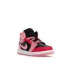 Air Jordan 1 Mid TD Coral Chalk Baby Sneakers Pink Rush-Pink Black 640735-662
