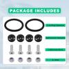 Universal Bumper Quick Release Kit, Aluminum Fasteners for Front Rear Bumper Trunk Fender Hatch Lids (Black, 18 Pieces)