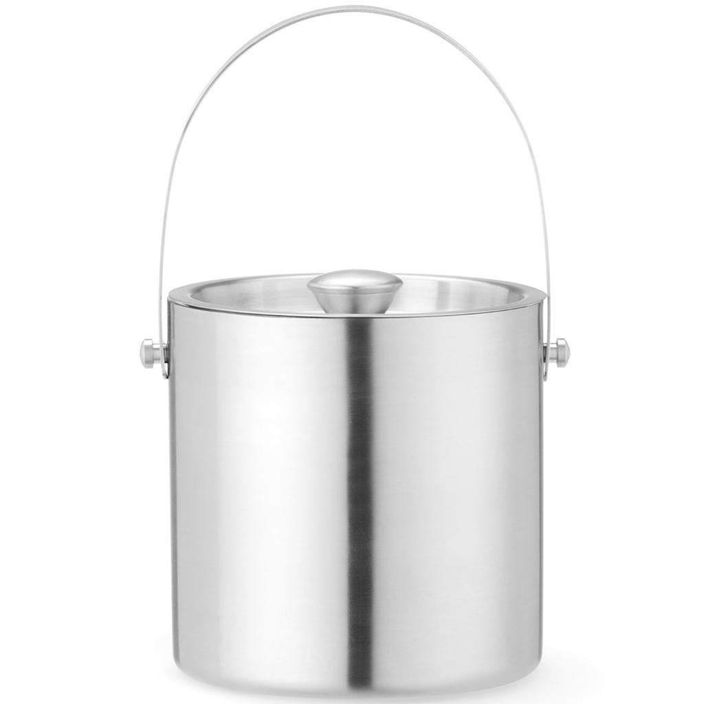Ice Cube Container with Lid and Tongs Bartender Thermos Steel 2L