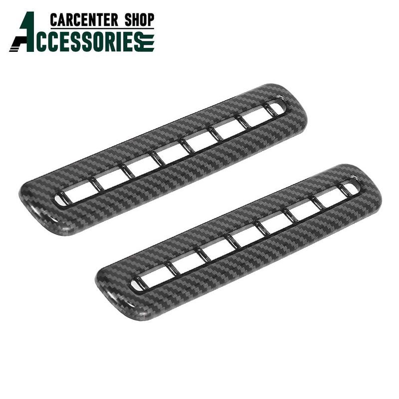 Door AC Outlet Vent Cover Trims for Dodge Challenger 2015- Carbon Fiber
