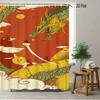 Dragon Ball Z Majin Buu (Fat Buu) Cheerful Pose Scene 2D Print Waterproof Shower Curtain, Vibrant Solid Purple Background With P