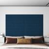 VidaXL Wall Panels 12 Pcs Blue 90x15 Cm Velvet 1.62 M² 343890