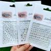 1/4pcs 3D Shiny Rhinestone Stickers Pearls Diamond Makeup Self Adhesive Drop-shaped Crystal Heart Tattoos Eye Face Decoration