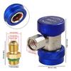 Adjustable Car Quick Coupler Connector Alloy Manifold Gauge Durable Brass Plating Adapter